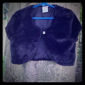 3/10$ Nannette Cute black foe fur dressy cardigan